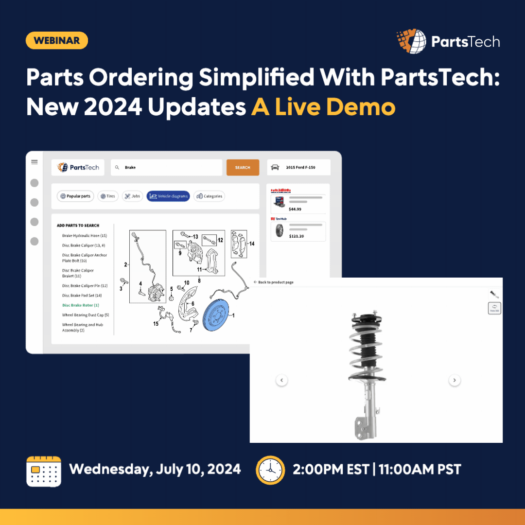 Webinar on-demand: Parts ordering simplified with PartsTech: New 2024 updates – A live demo