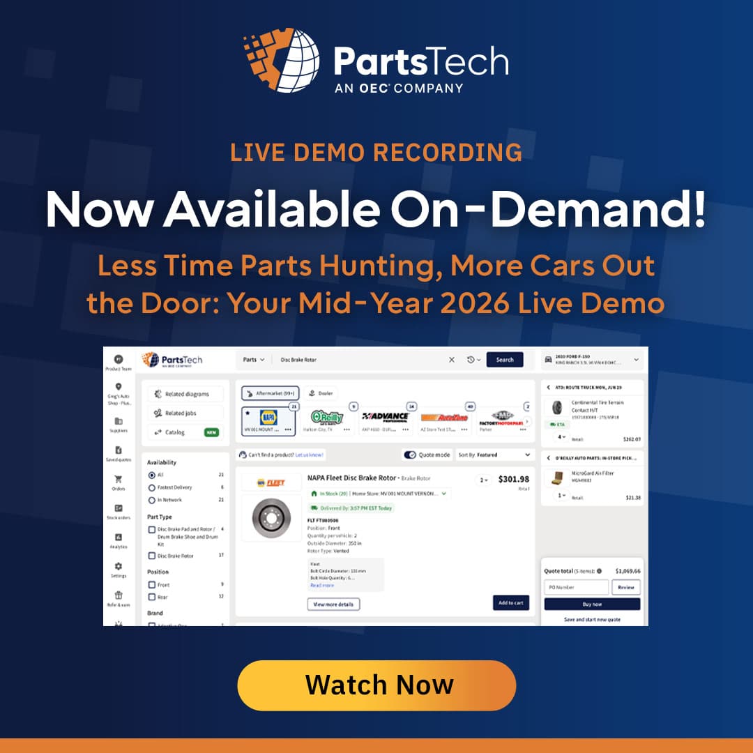 Less Time Parts Hunting, More Cars Out the Door: Your Mid-Year PartsTech Full Webinar
